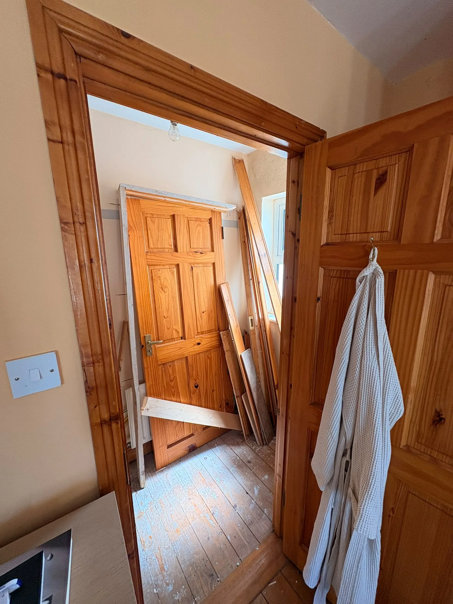 Bathroom renovation entrance and joinery in Sligo
